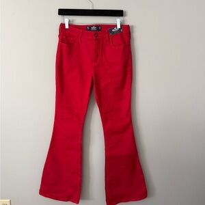 NWT Hollister Red Flare Jeans